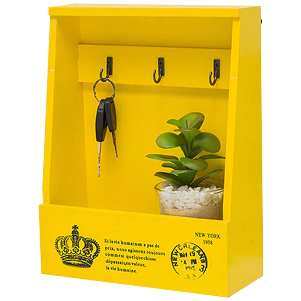 Key Storage Cabinet, Small Fresh and Simple Style Key Storage Rack, Home Wall-Mounted Wooden Shelf, Birthday Present