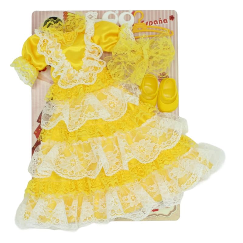 Folk Artesanía Santera Oshun Ochun Doll Dress for Sintra, Simona Folk Craft, Mari's, Pepa's. Naia Vidal Rojas Dolls. Am