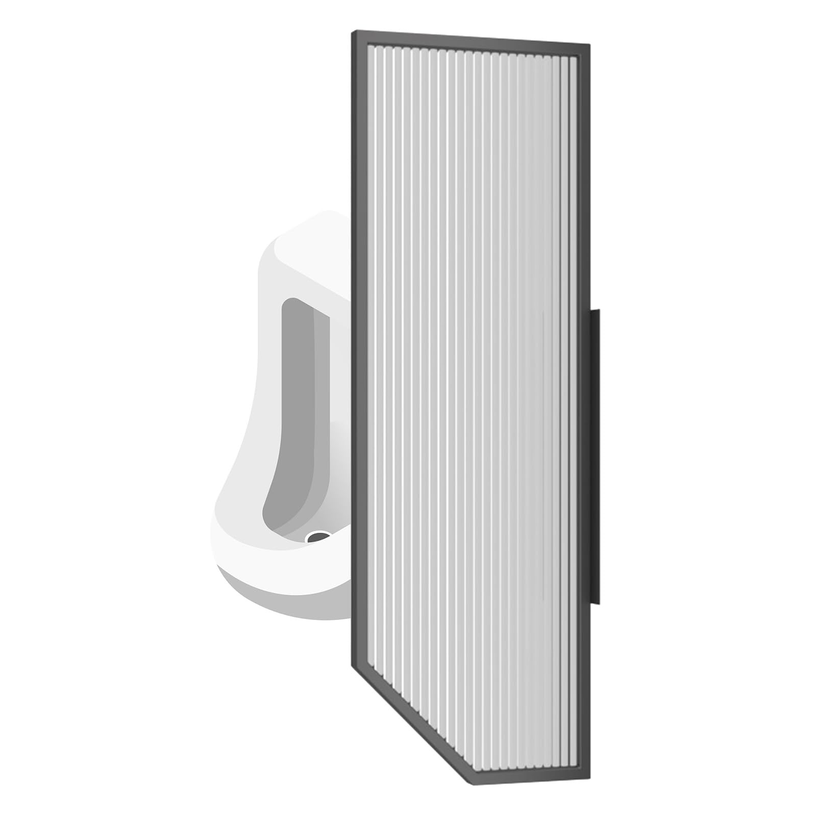 GJZQDKX Urinal Divider Privacy Screen,Wall Mounted Black Toilet Partition, Translucent Urinal Divider Screen for Public Restrooms, Hotel Privacy Panel (40x80cm/15.7x31.5in)