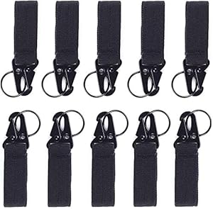 Vegena 10 Stück Nylon Gürtel Karabiner Schlüsselanhänger