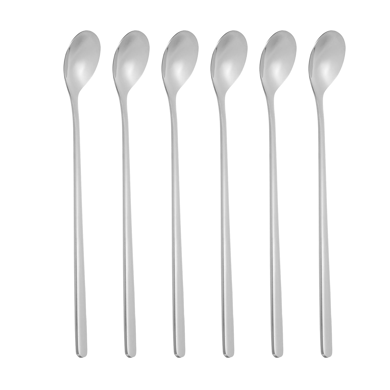 Cuillère à thé glacée à long manche PATIKIL en acier pour mélanger cocktail et café de 7 pouces
