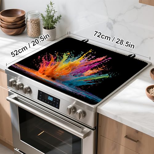 Image of Stove Top Cover for Home Decoration Kitchen Pad Washable Cooktop Covers Countertop Stove Protector Mat for Home Kitchen Cooktops (colorful, 28 inchx20 inch)