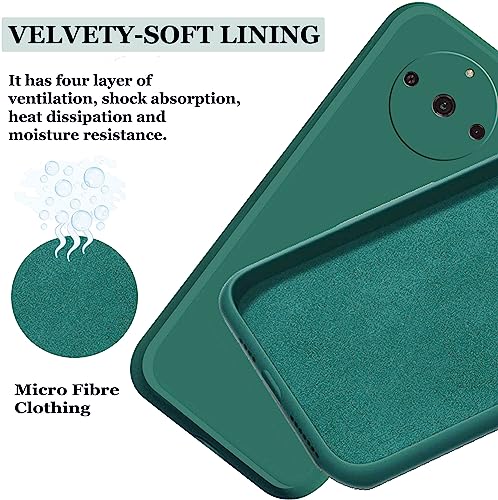 Image of A rtistque Liquid Silicone Back Cover Case for Realme Narzo 60 5G Shockproof TPU Soft Flexible with Camera Protection - Green