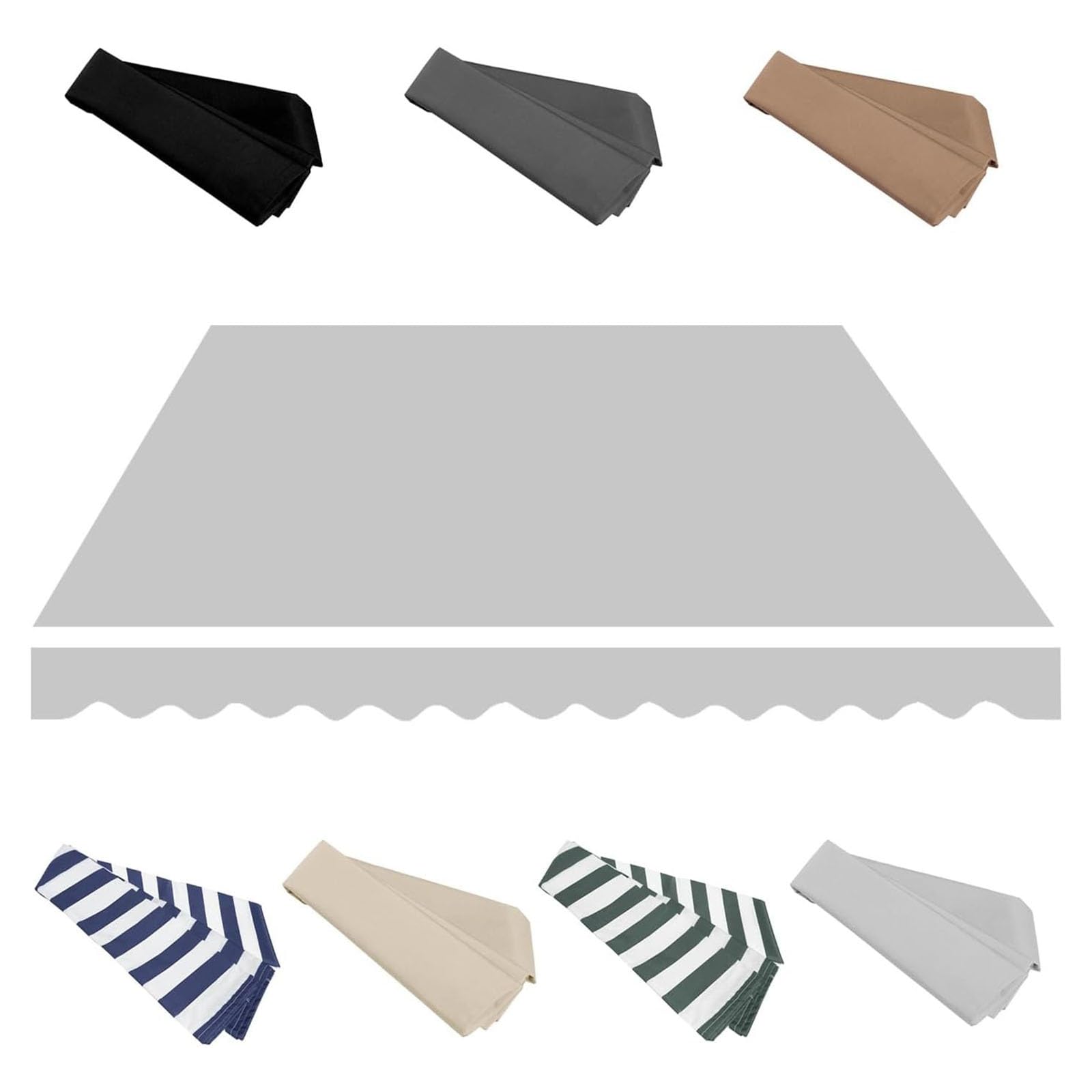 2m 2.5m 3m 3.6m 4m 5m Garden Awning Replacement Fabric Top Cover Front Valance,Awning Fabric Replacement Window Awning Cover(Light gray,23x13ft/700x400cm) — image 1