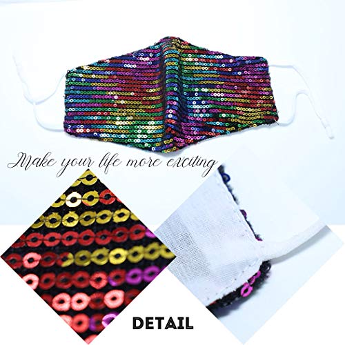 TseenYi, maschera scintillante con paillettes, per...