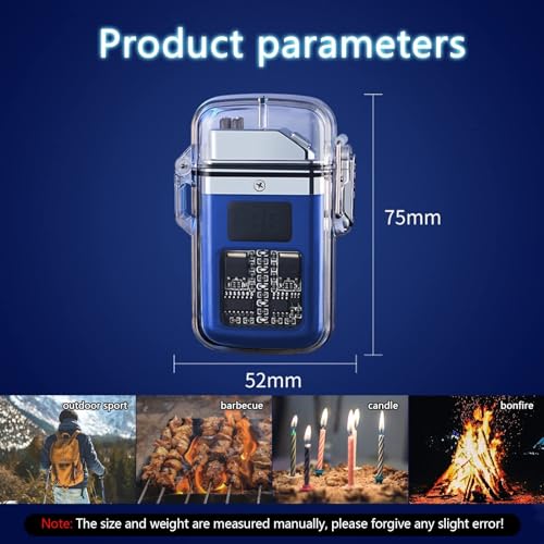 Encendedor recargable USB doble arco eléctrico azul miniatura 6