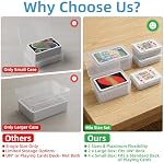 neotidy Playing Card Storage Box Set of 6, Clear Plastic Playing Card Cases Organizer with Snap Lid, Mixed Sizes Card Game Storage for UNO Cards, Standard Decks, Trading Cards, Card Game Holder Case