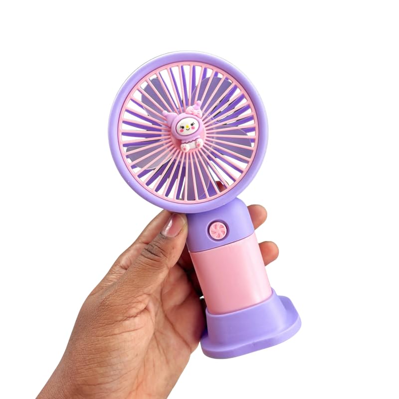 Mini Cartoon Fan for Kids, Portable Rechargeable Hand Fan with Cute Design, USB Charging, Lightweight Handheld & Desk Fan for School, Travel, Home and Outdoor Use, Safe & Easy to Use – Multicolor-image-37