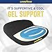 Goodyear Memory Foam Car Seat Cushion – Gel Seat Cushions for Office Chairs, Tailbone Pain Relief Cushion, Cooling Pillow, Slim Fit Car Seat