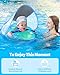 LAYCOL Baby Swimming Float Inflatable Baby Pool Float Ring with Sun Protection Canopy,add Tail no flip Over for Age of 3-36 Months (Blue, L)