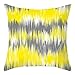 Lieson Funda de almohada decorativa, 1 funda de cojín de 16 x 16 pulgadas, 40 x 40 cm, diseño irregular, color amarillo, gris, poliéster