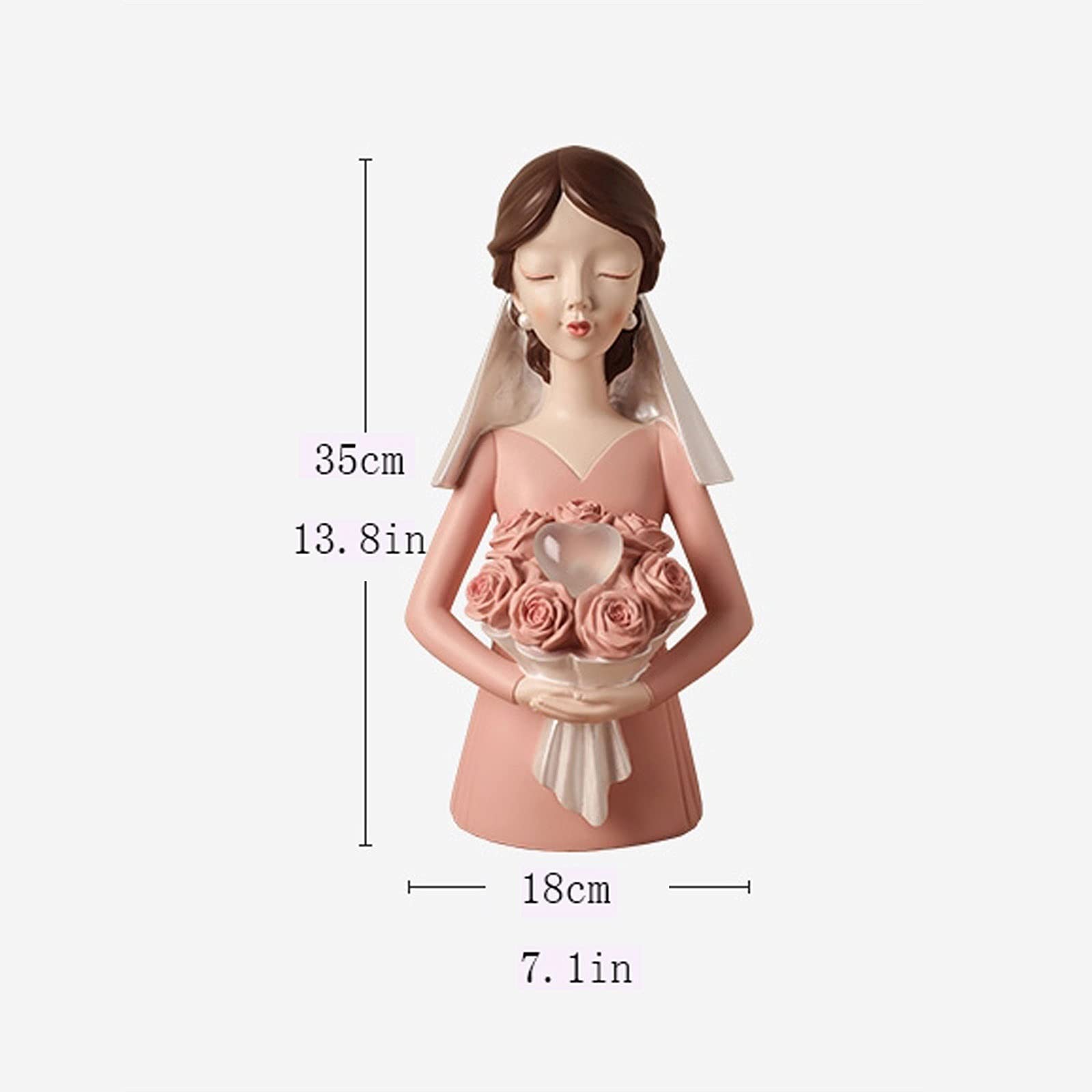 Decoración de escritorio de estantería Perfecto personaje romántico escultura adornos de resina novia de boda para la decoración romántica del partido Día de San Valentín regalo Soporte Escritorio Ofi
