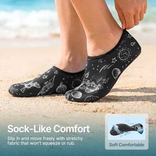 Image of Water Shoes for Women Men Quick-Dry Aqua Socks Swim Beach Outfits Barefoot Yoga Exercise Wear Sport Accessories Pool Camping Must Haves River Hiking Adult Youth Size