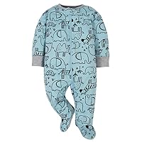 Gerber Baby Boys 4 Pack 'N Play Footie And Toddler Sleepers, Jungle Blue, 0-3 Months US — image 2
