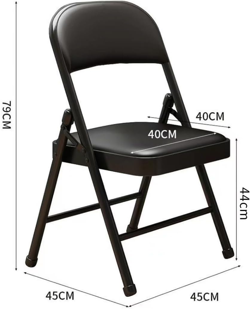 loyfreeyo折りたたみ式チューブラーチェア 会議用チェア 背もたれ付き 折りたたみ式 金属製 省スペース 組み立て不要 リビン