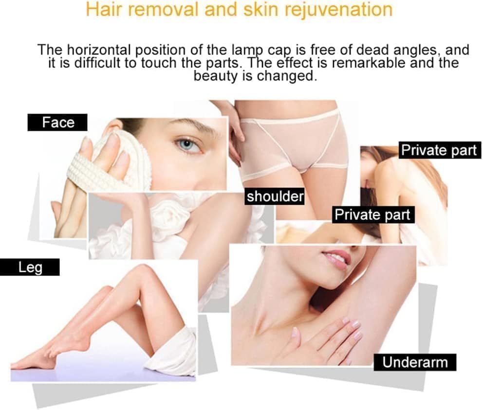 Image of IPL Hair Removal Handset for Women & Men - Painless Laser Hair Remover Machine for Permanent Hair Reduction on Face, Bikini, Underarms, Legs & Pubic Area - At-Home Epilator Device