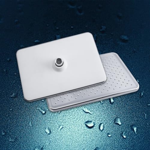 Image of Mila Oceano Rain Shower| Chrome Finish Square Overhead Shower | 305.5 * 59.4mm Ceiling Mounted | ABS Body| Single Function Rainfall Shower for Broad Coverage & Water Efficiency| (Without Arm)
