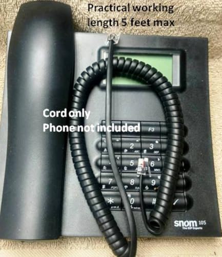 5 cables negro para teléfono Snom 9 pies miniatura 2