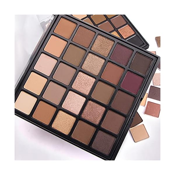 Matte-and-Shimmer-Eyeshadow-Palette-Vodisa-25-Long-Lasting-Blendable-Warm-Eye-Shadows-Glitter-Makeup-Kit-Make-Up-Brushes-Set-Nude-Smoky-Waterproof-Beauty-Cosmetics-High-Pigment-Powder-Pallet-25B Vodisa Nude Neutral Eyeshadow Palette, Matte and Shimmer Eye Shadows Long Lasting Blendable Eyeshadow with Makeup Brushes Set Warm Brown Waterproof High Pigment Powder Pallet 25B