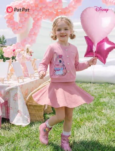 Image of Disney Girl 2 Piece Birthday Party Outfit Knit Top & Tweed Skirt Set 2-13Y