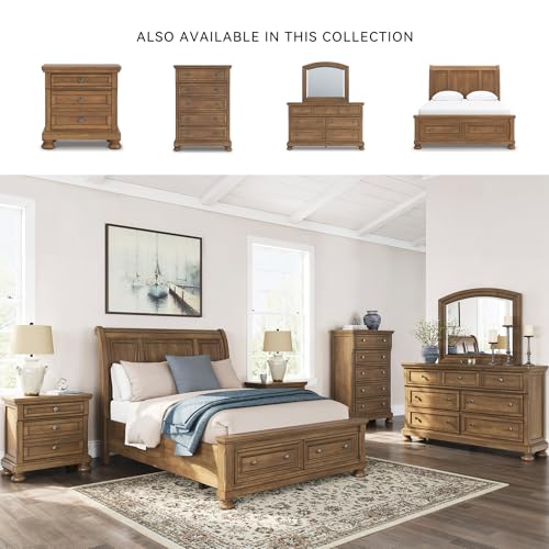 Image of Signature Design by Ashley Queen Storage Sleigh Bed, Brown, Glarrison