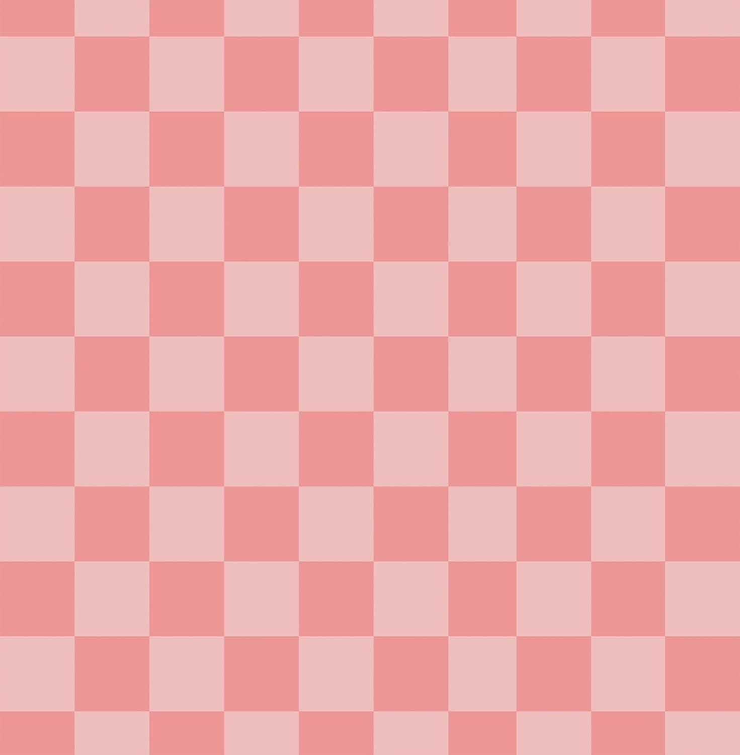 ICOOP Pink Wallpaper Retro Checkered Wallpaper Peel and Stick Girly Pink Contact Paper Cute Gingham Checkered Contact Paper for Cabeints Girls Bedroom Classroom Desk Wrap Gift Wrap Girls 17.5"x80"
