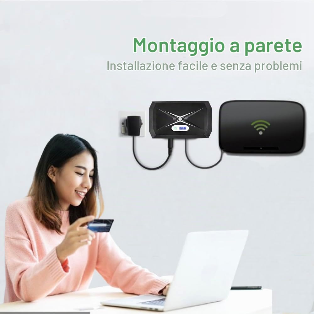 Mini UPS alimentazione senza interruzione per router, modem, fotocamera | Ingresso uscita AC USB, 5V DC 5V 9V 12V 2A, 36W