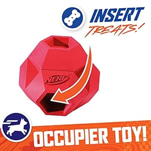 Nerf dog 275in reactor hex ball red  urban country home decor