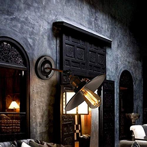 Lámpara de pared retro ajustable de 180° para lectura 4