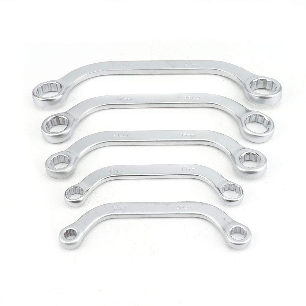Beta 83/S5 Half Moon Box End Wrench Set, 5 Pieces ranging from 10mm x