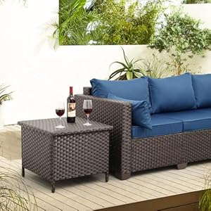 Waroomoutdoorpewickersidetablewithstoragepatioendtableresinrattanstoragetableforgardenbackyardporchpoolsidebrown Urban Country Home Decor Waroom outdoor pe wicker side table with storage patio end table resin rattan storage table for garden backyard porch poolside brown urban country home decor