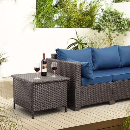 Waroomoutdoorpewickersidetablewithstoragepatioendtableresinrattanstoragetableforgardenbackyardporchpoolsidebrown Urban Country Home Decor Waroom outdoor pe wicker side table with storage patio end table resin rattan storage table for garden backyard porch poolside brown urban country home decor