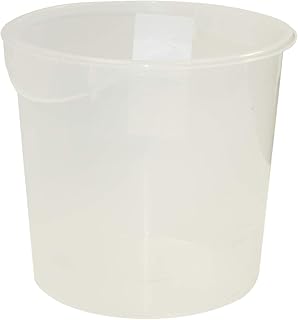 Rubbermaid Commercial Products Plastic Round Food Storage Container, 18 Quart, Clear, High Temperature Range Food Organization/Storage for Wet/Dry Food in Kitchen/Restaurants/Cafeteria