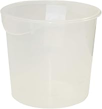 Rubbermaid Commercial Products Plastic Round Food Storage Container for Kitchen/Food Prep/Storing, 18 Quart, Clear, Container Only (FG572724CLR)