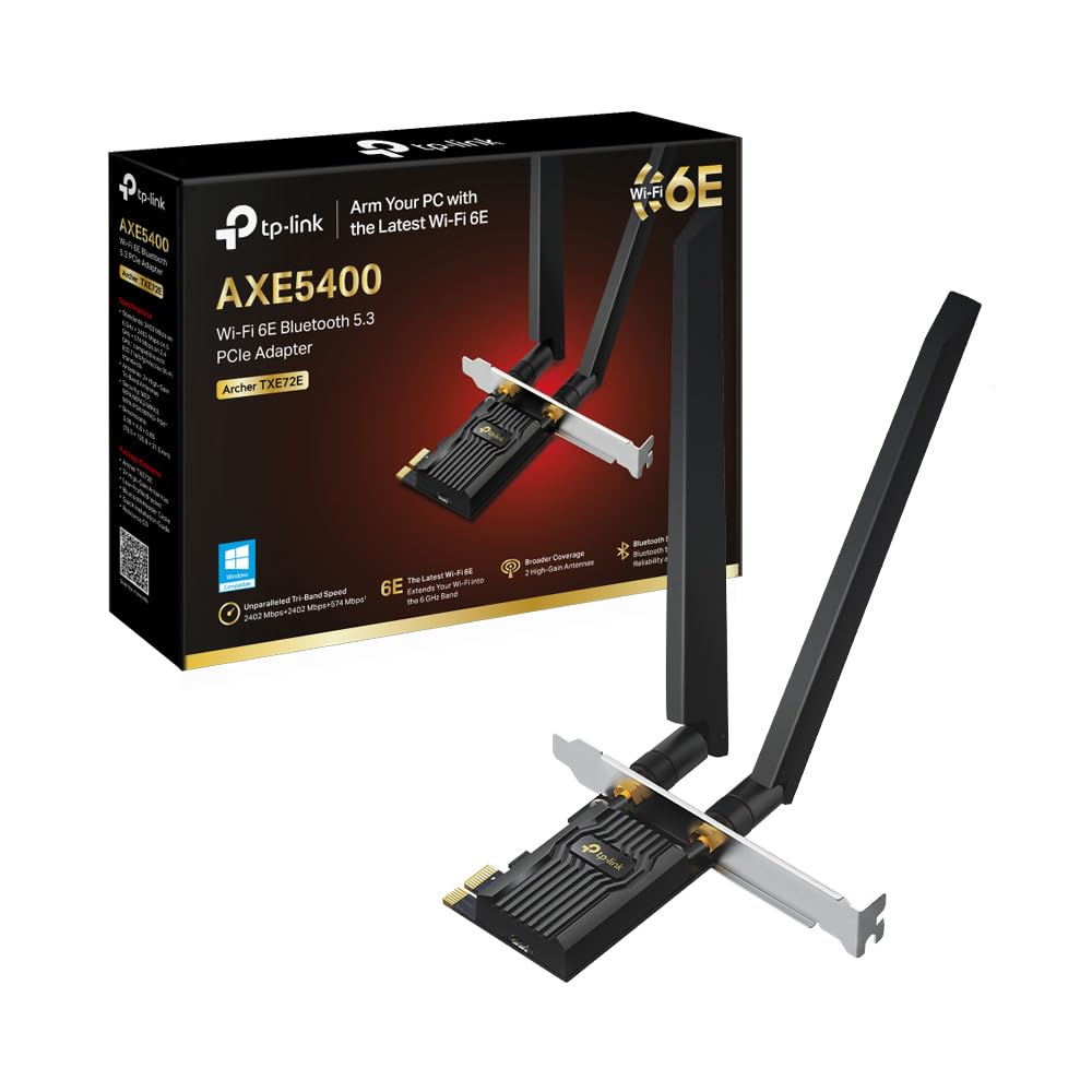 TP-Link 300 Mbps Wireless N PCI Express-adapter, PCIe-netwerkinterfacekaart voor desktop, inclusief low-profile beugel, ondersteunt Windows 10/8.1/8/7 en Linux, zwart (TL-WN881ND