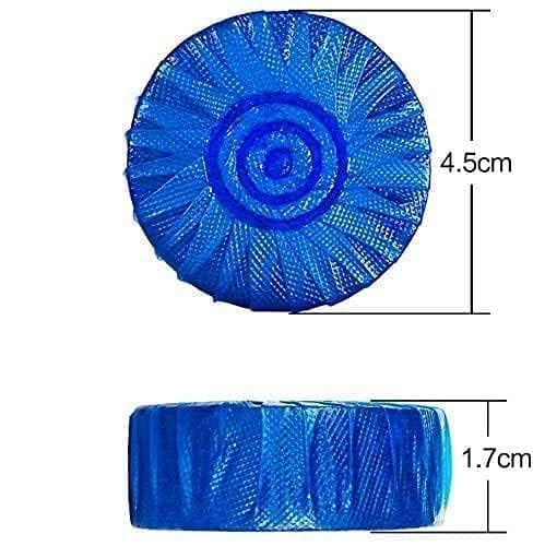 Image of Automatic Toilet Bowl Cleaner Tablets, Blue Color, Fresh Scent, Long-Lasting Formula with Deodorizing Action, Pack of 10