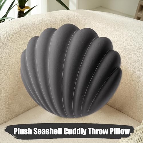 Coussin de voiture en peluche en forme de coquillage confortable