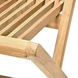 Divero 4er Set Gartenstuhl Balkonstuhl Hochlehner Teakholz Stuhl - 6