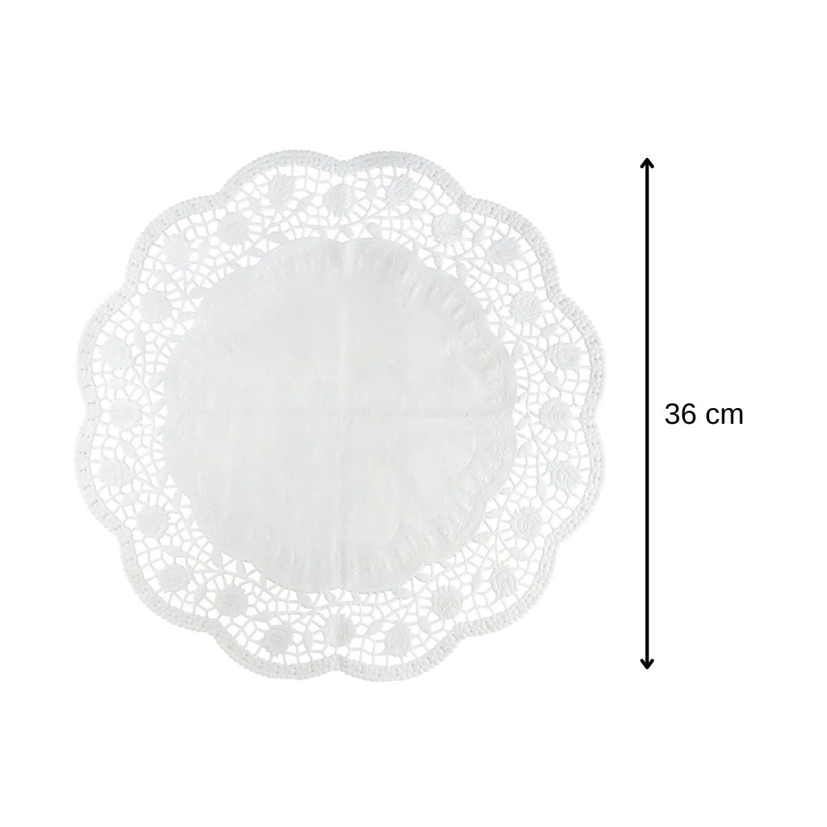 Zenker 15 serwetek na tort z papieru, 35 cm w kolorze białym