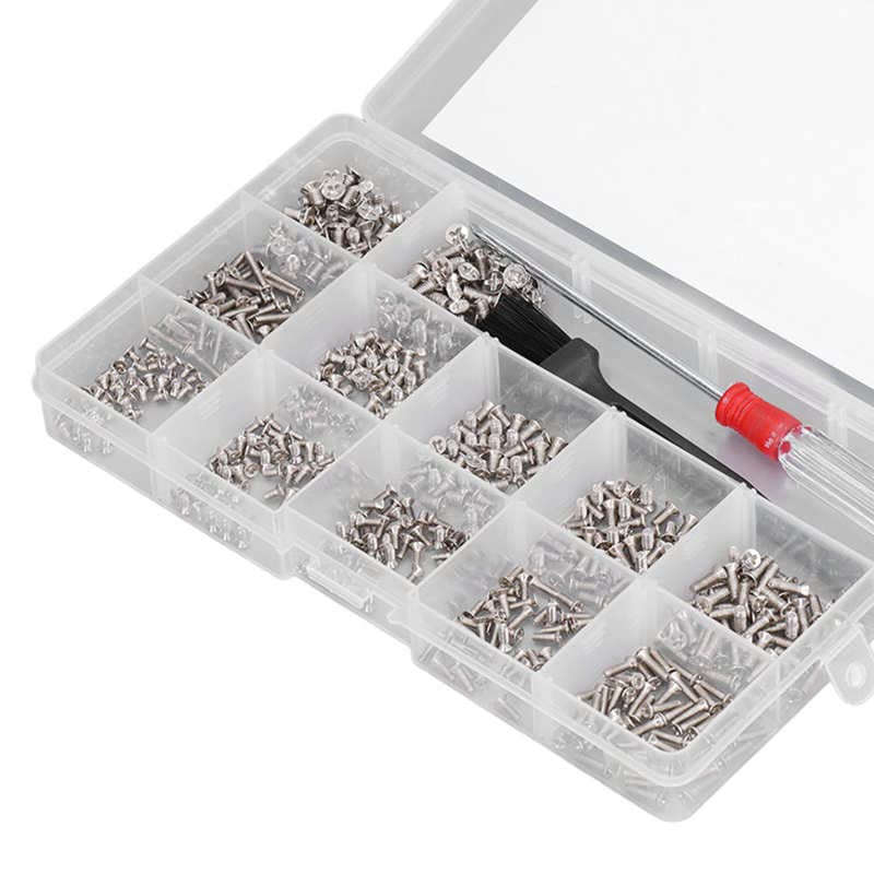 Computer Screws Set Computer Screw Flat Head Replacement M2 M2.5 M3 Non Deform for Laptop - (Length: Color1)