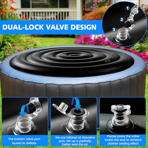 Cobertor Inflable Redondo para Jacuzzi 5.2 pies miniatura 4