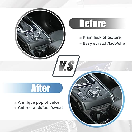 X AUTOHAUX Car Armrest Cup Holder Frame Gear Shift Cover Trim Interior Decorative Protector for Mazda CX-5 CX5 2017 2018 2019 2020 2021 2022 Black - Image 5