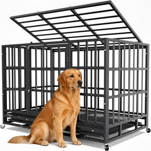 Hiwokk 42 Inch Heavy Duty Dog Crate