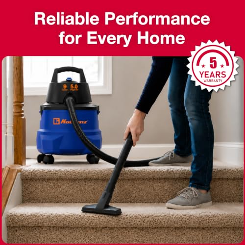 Image of Koblenz WD-9 L212 Wet Dry Vacuum Cleaner, 9 Gallon, 5.0 PHP