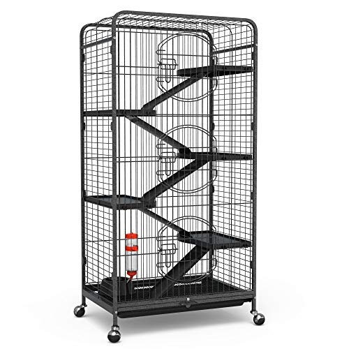 YINTATECH 52-inch Metal Animal Cage with Rolling Stand Indoor Outdoor for Ferret  Squirrel  Bunny  Rabbit   Guinea Pig