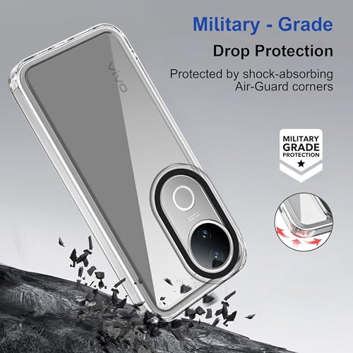 Image of Zapcase Back Case Cover for Vivo V50e 5G | Compatible for Vivo V50e 5G Back Cover | Case Cover with Camera Protection | (TPU + PC | Transparent)