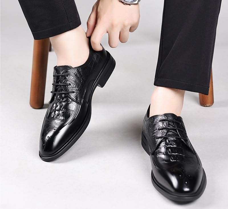 Men's Comfort Business Casual Oxford Shoes Fashion Pointed Toe Lace Up Mens Tuxedo Shoes2
