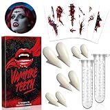 Photo Gallery denti vampiro adulto bambino 4 paia - 4 misure halloween canini da vampiro con 2 tubo colla per denti & 5 halloween tatuaggi, costume vampira accessori denti vampire teeth finti vampiro per cosplay Photo Gallery denti vampiro adulto bambino 4 paia - 4 misure halloween canini da vampiro con 2 tubo colla per denti & 5 halloween tatuaggi, costume vampira accessori denti vampire teeth finti vampiro per cosplay