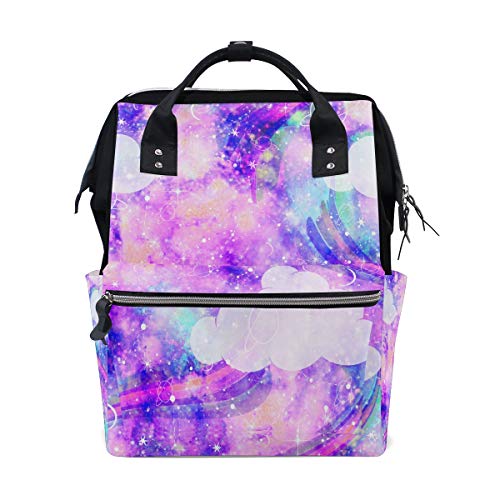 Rosa Regenbogen Einhorn Wolke Große Kapazität Windel Taschen Mummy Rucksack Multi Funktionen Wickeltasche Tasche Handtasche Für Kinder Babypflege
