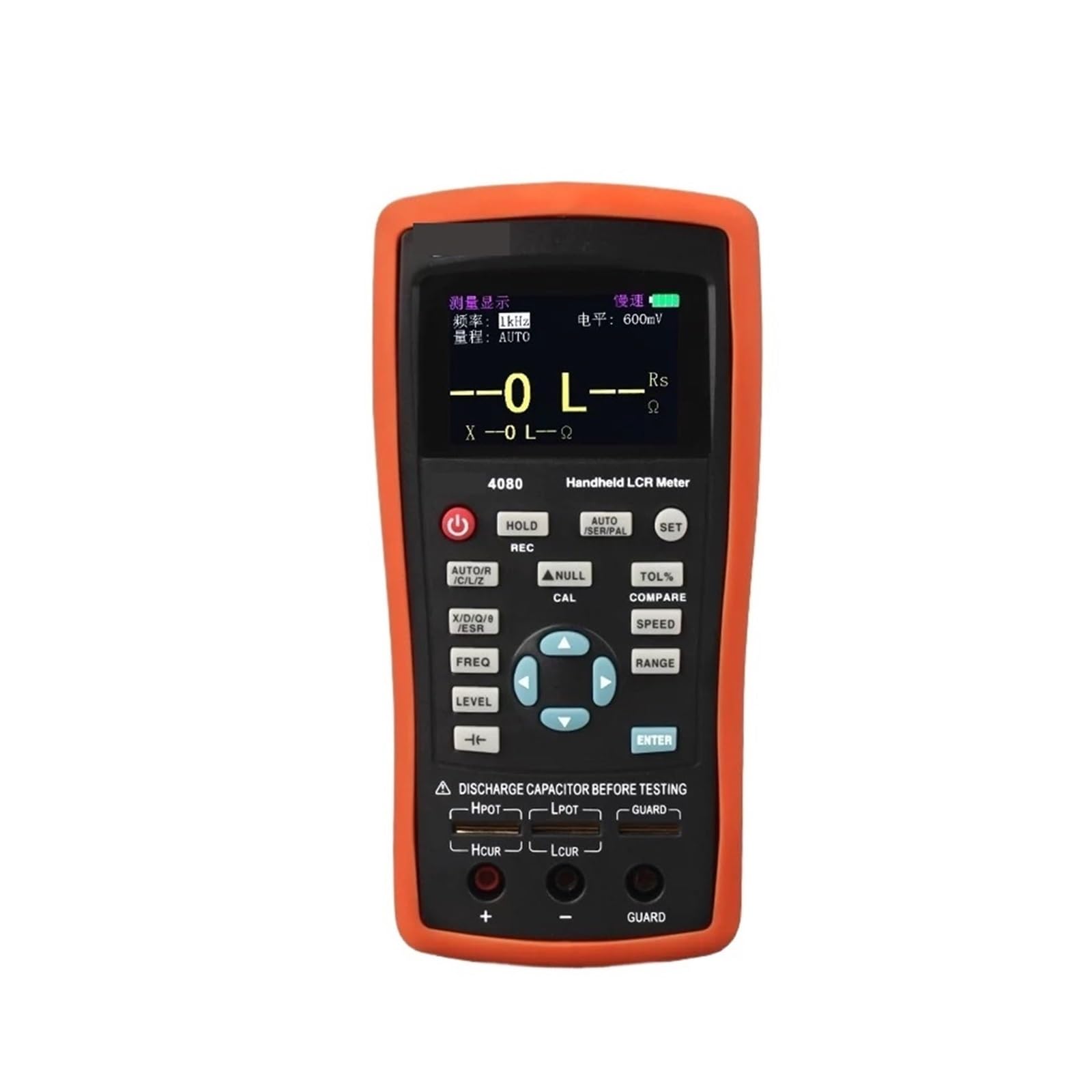 LCR Messgerät, Handheld LCR Digital Bridge Tester Hochpräzises Widerstands-, Kapazitäts- und Induktivitätsmessgerät(VC4080)